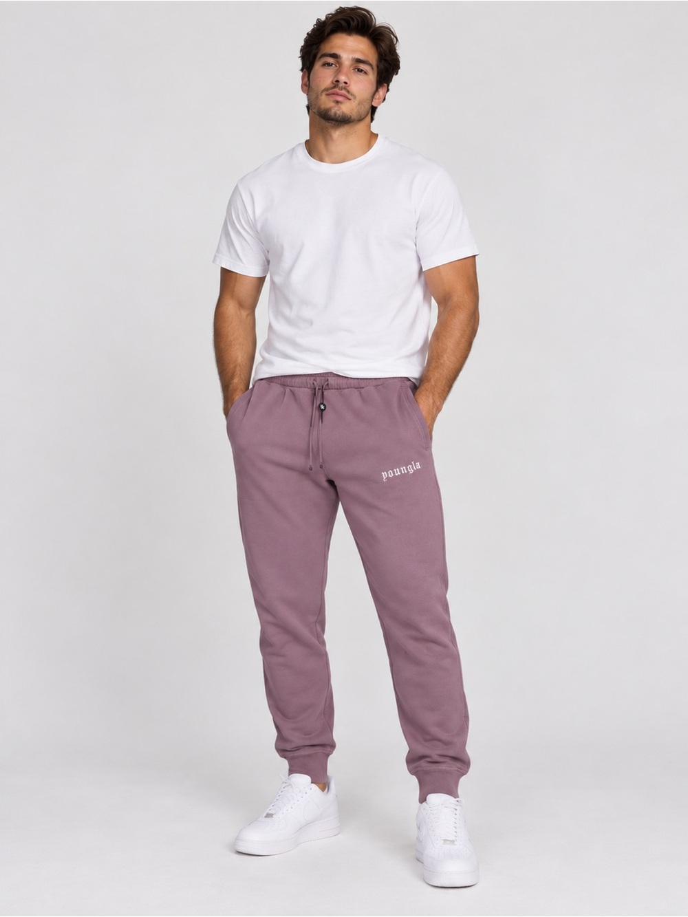 YOUNGLA Men's Jogger Pants - Dusty Purple